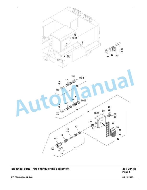 Komatsu PC3000-6 Hydraulic Mining Excavator Parts Manual G46240-4