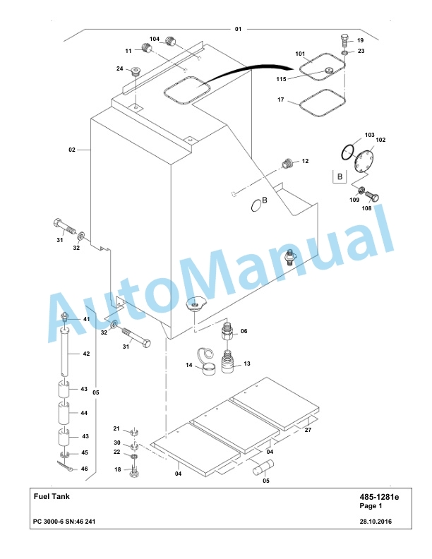 Komatsu PC3000-6 Hydraulic Mining Excavator Parts Manual G46241-2