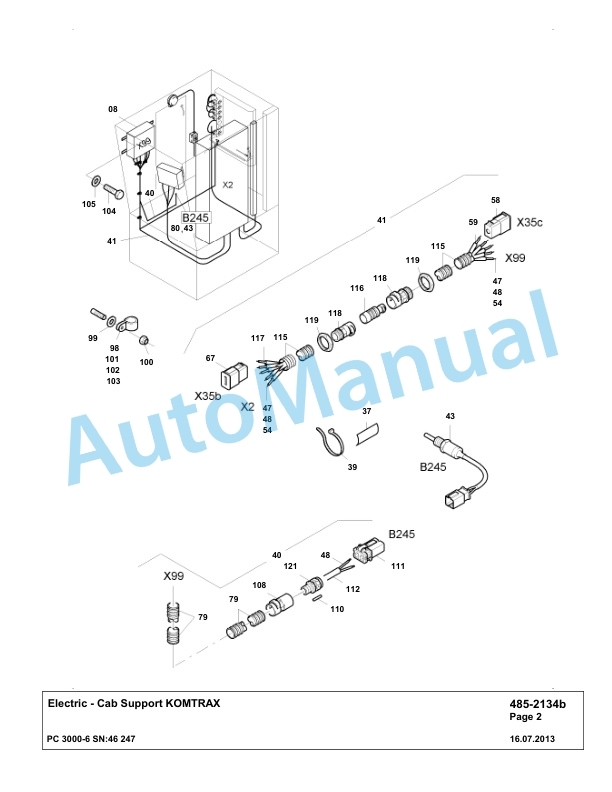 Komatsu PC3000-6 Hydraulic Mining Excavator Parts Manual G46247-3