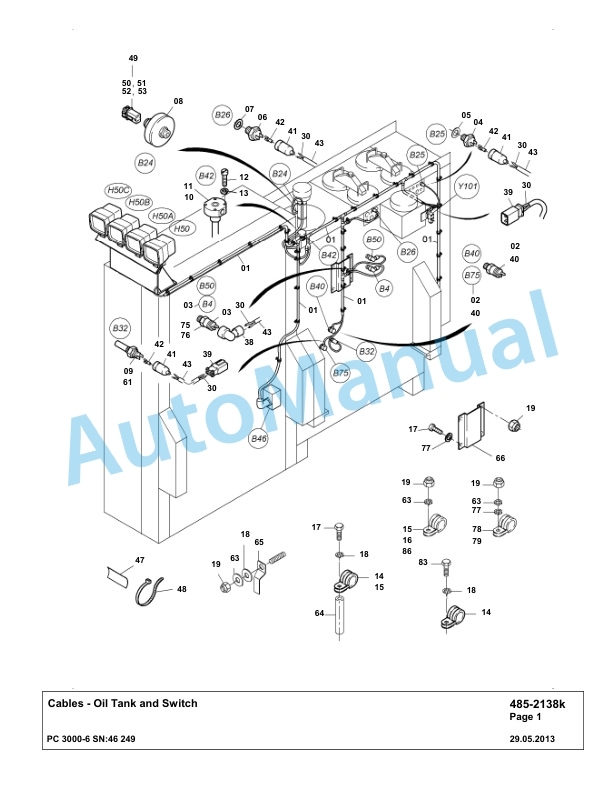 Komatsu PC3000-6 Hydraulic Mining Excavator Parts Manual G46249-3