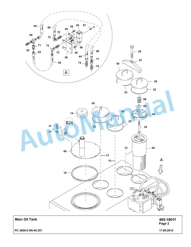 Komatsu PC3000-6 Hydraulic Mining Excavator Parts Manual G46251-2