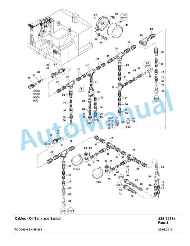 Komatsu PC3000-6 Hydraulic Mining Excavator Parts Manual G46252-3