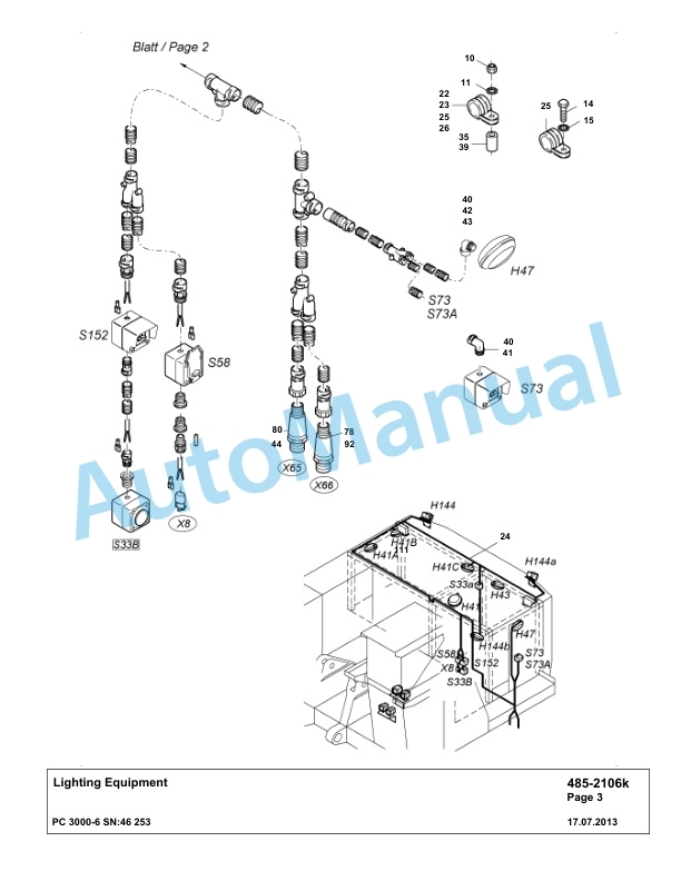 Komatsu PC3000-6 Hydraulic Mining Excavator Parts Manual G46253-3