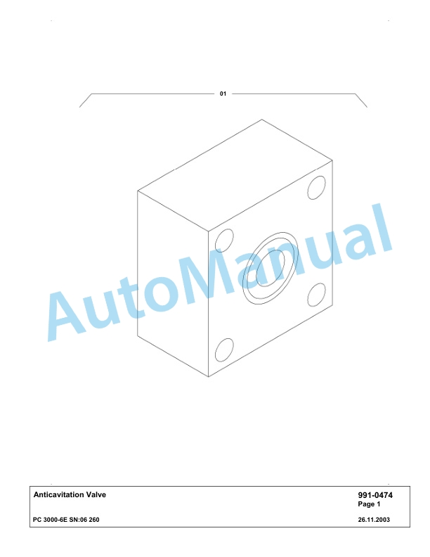 Komatsu PC3000-6E Hydraulic Mining Excavator Parts Manual G06260-5