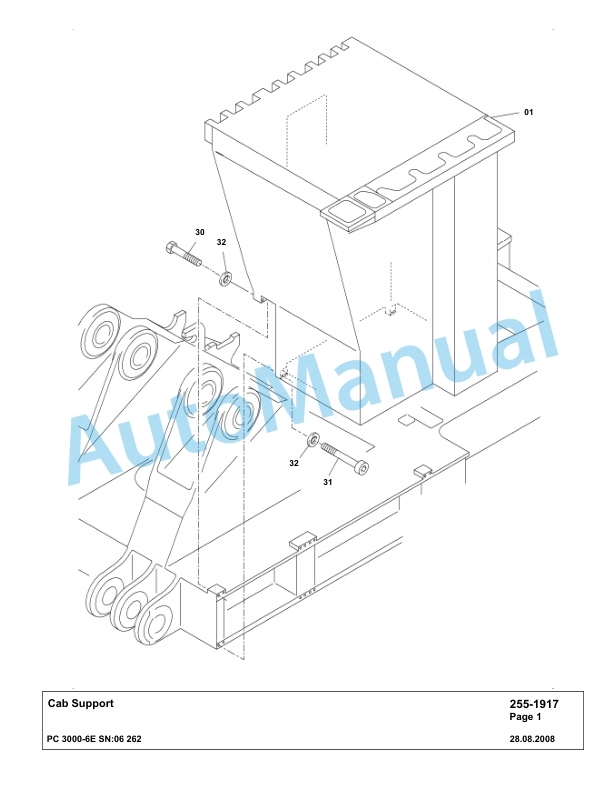 Komatsu PC3000-6E Hydraulic Mining Excavator Parts Manual G06262-2