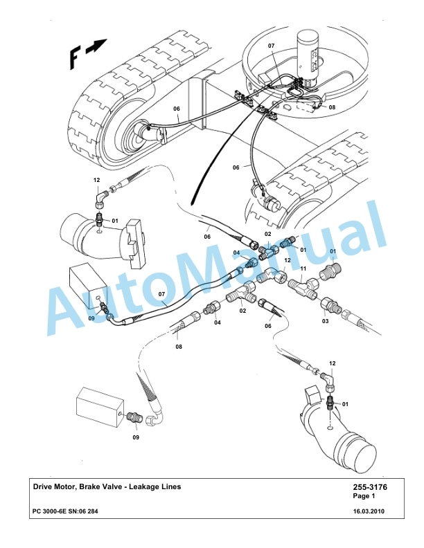 Komatsu PC3000-6E Hydraulic Mining Excavator Parts Manual G06284-3
