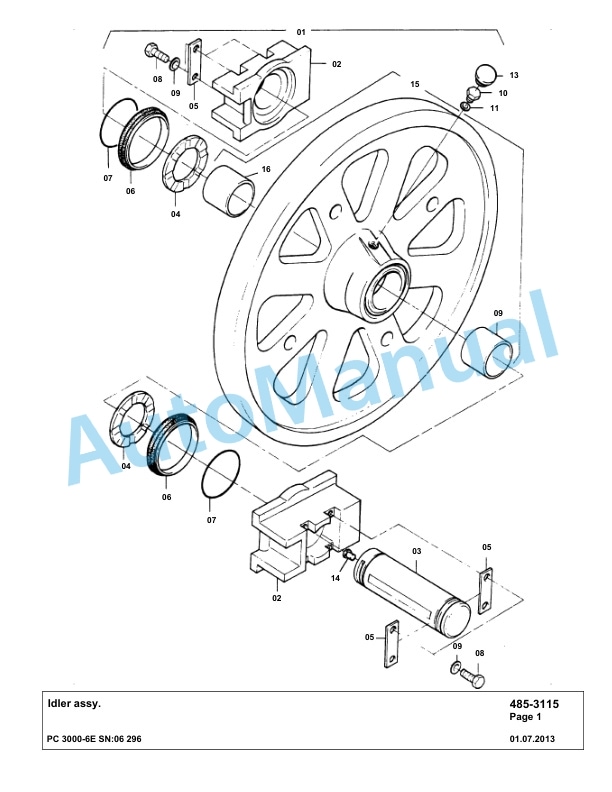 Komatsu PC3000-6E Hydraulic Mining Excavator Parts Manual G06296-4