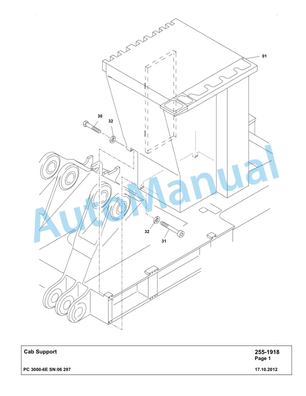 Komatsu PC3000-6E Hydraulic Mining Excavator Parts Manual G06297-2