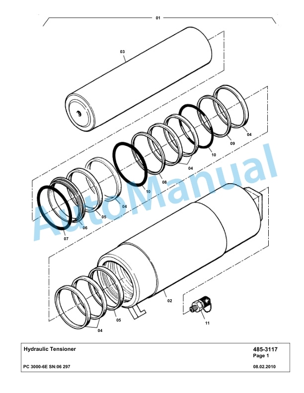 Komatsu PC3000-6E Hydraulic Mining Excavator Parts Manual G06297-4