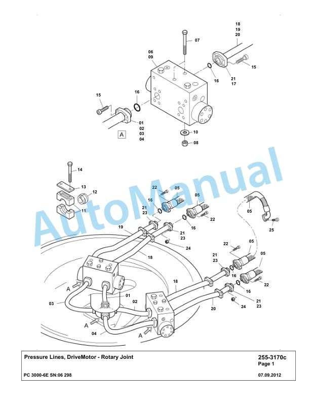 Komatsu PC3000-6E Hydraulic Mining Excavator Parts Manual G06298-3