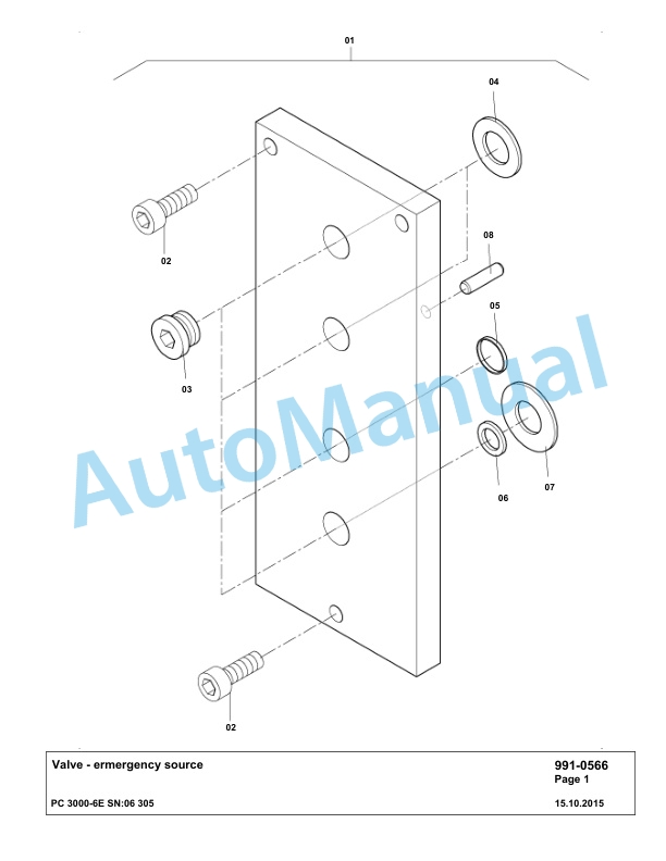Komatsu PC3000-6E Hydraulic Mining Excavator Parts Manual G06305-5