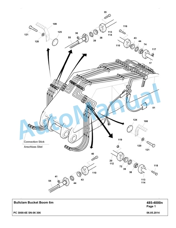 Komatsu PC3000-6E Hydraulic Mining Excavator Parts Manual G06306-4