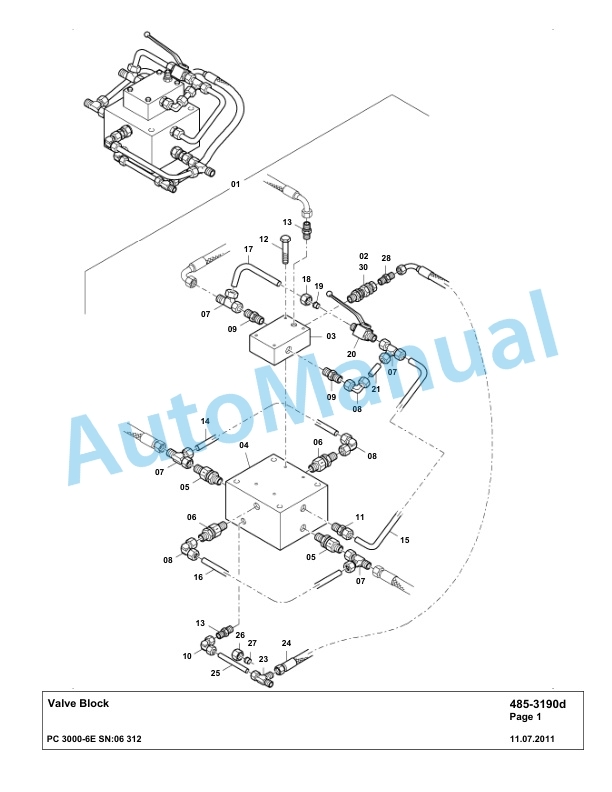 Komatsu PC3000-6E Hydraulic Mining Excavator Parts Manual G06312-4