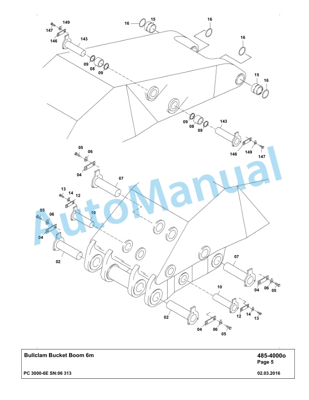 Komatsu PC3000-6E Hydraulic Mining Excavator Parts Manual G06313-4