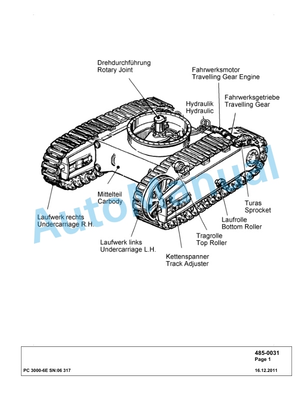 Komatsu PC3000-6E Hydraulic Mining Excavator Parts Manual G06317-3