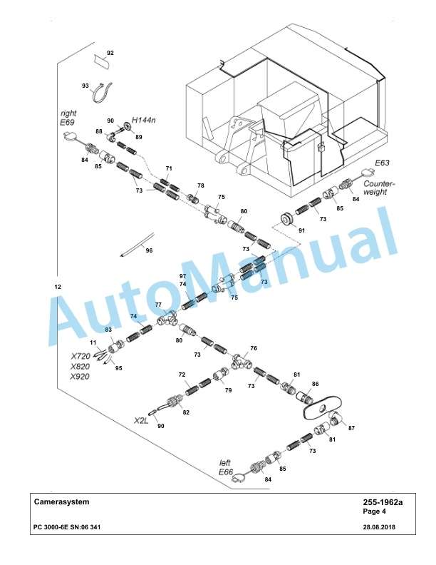 Komatsu PC3000-6E Hydraulic Mining Excavator Parts Manual G06341-2