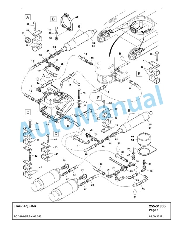 Komatsu PC3000-6E Hydraulic Mining Excavator Parts Manual G06343-3