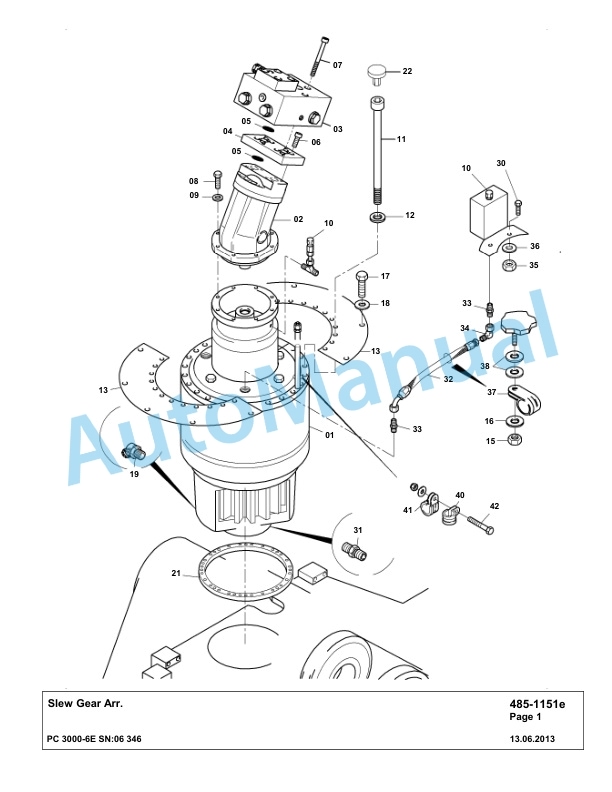 Komatsu PC3000-6E Hydraulic Mining Excavator Parts Manual G06346-3