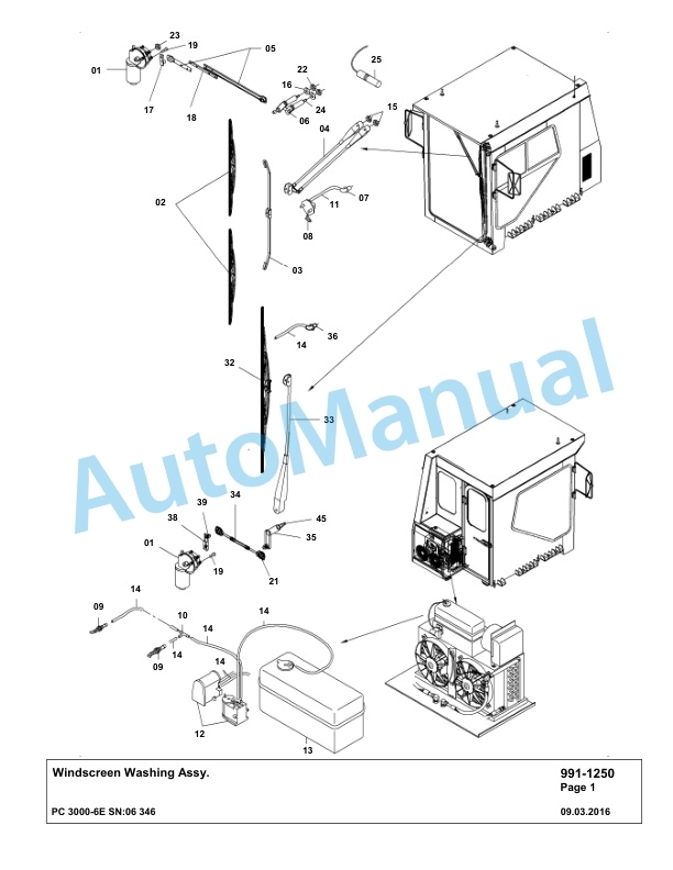 Komatsu PC3000-6E Hydraulic Mining Excavator Parts Manual G06346-5