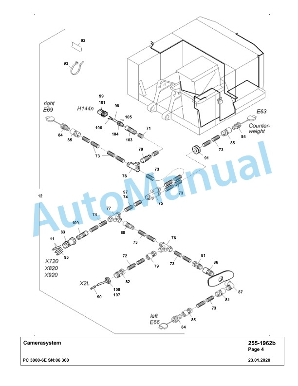 Komatsu PC3000-6E Hydraulic Mining Excavator Parts Manual G06360-2