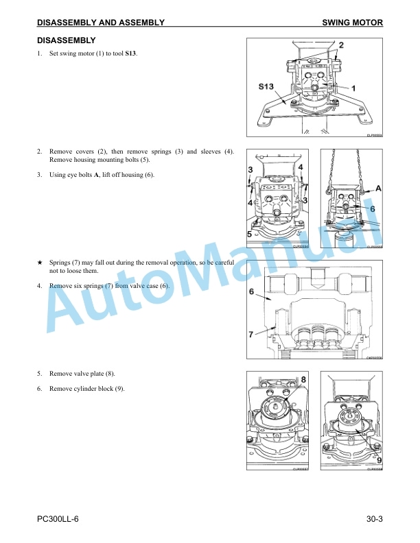 Komatsu PC300LL-6 Logging Excavator Shop Manual CEBM009500-4