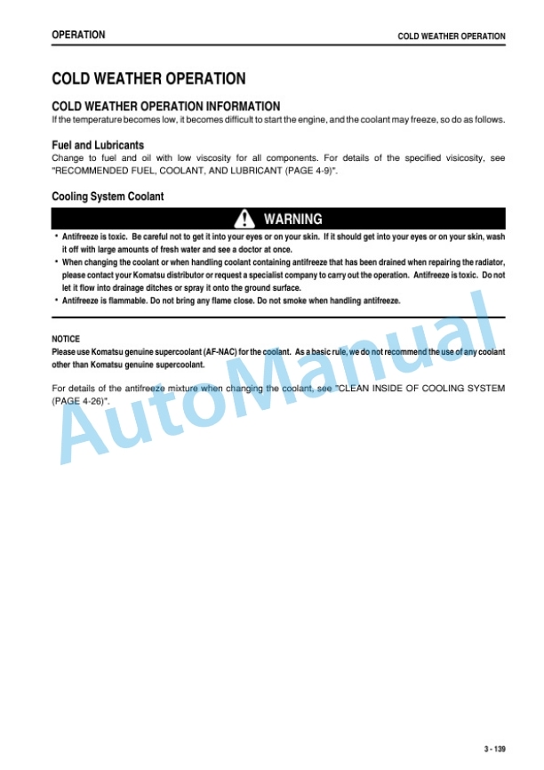 Komatsu PC308USLC-3E0 Hydraulic Excavator Operation and Maintenance Manual TEN00145-04-4