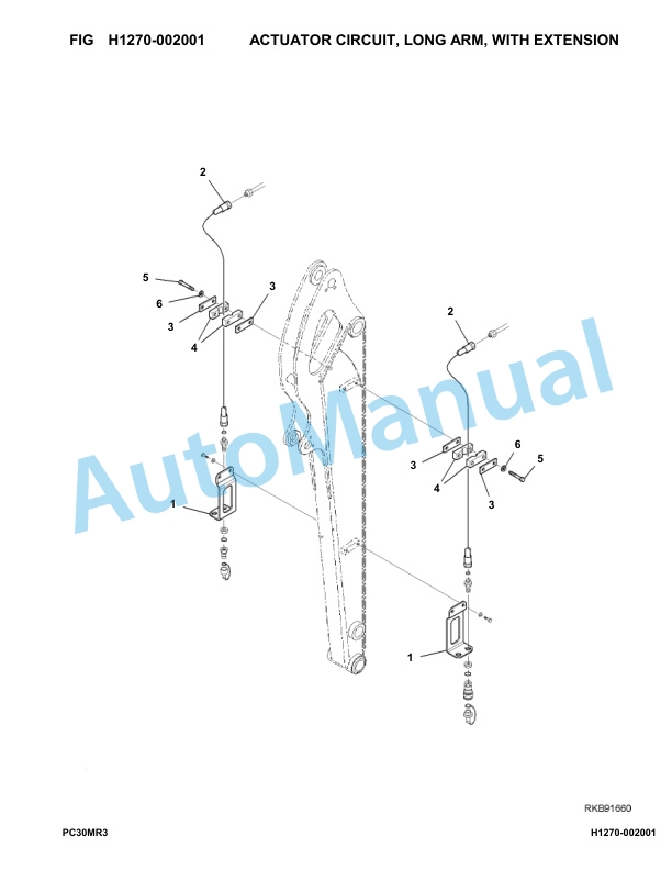 Komatsu PC30MR-3 Hydraulic Excavator Parts Manual F30001-UP-2