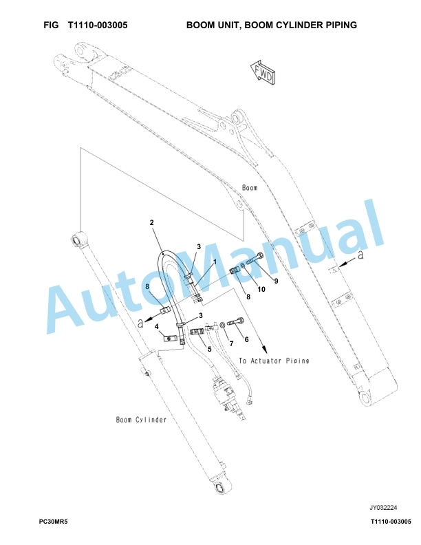 Komatsu PC30MR-5 Hydraulic Excavator Parts Manual F50002-UP-5