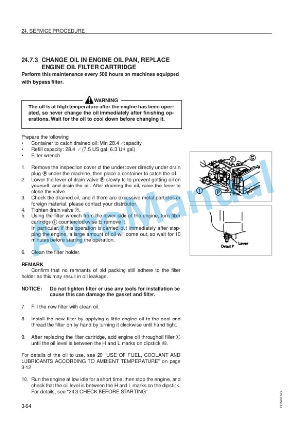 Komatsu PC340-6K, PC340LC-6K, PC340NLC-6K Hydraulic Excavator Operation and Maintenance Manual EEAM008000-5