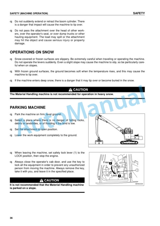 Komatsu PC340LC-7K Hydraulic Excavator Operation and Maintenance Manual UEAM003400-3