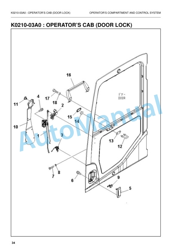 Komatsu PC340LCD-7K, PC340NLCD-7K Hydraulic Excavator Parts Manual UEPB005302-2