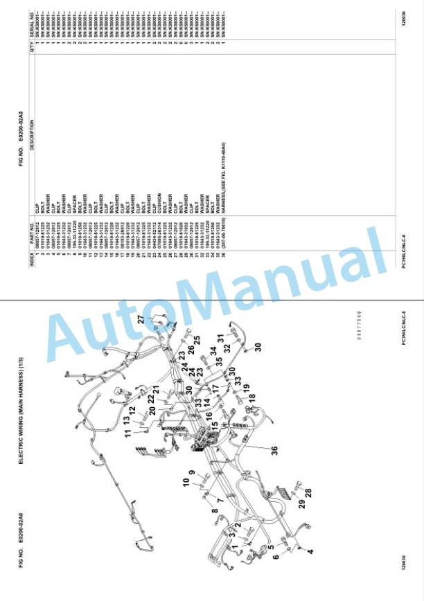 Komatsu PC350LC-8, PC350NLC-8 Hydraulic Excavator Parts Manual UEPC001101-2