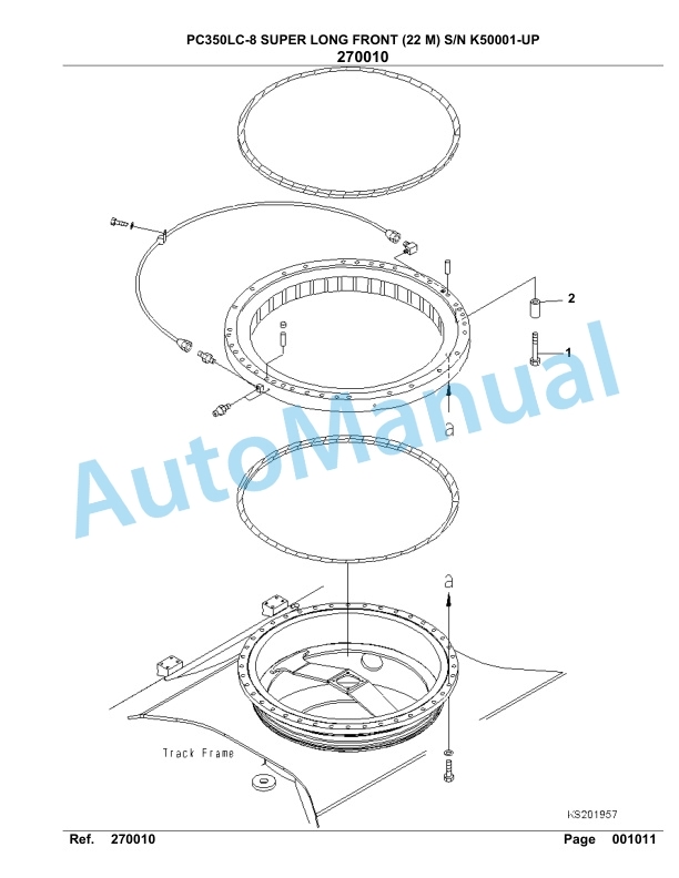 Komatsu PC350LC-8 Super Long Front 22M Hydraulic Excavator Parts Manual K50001-UP-3