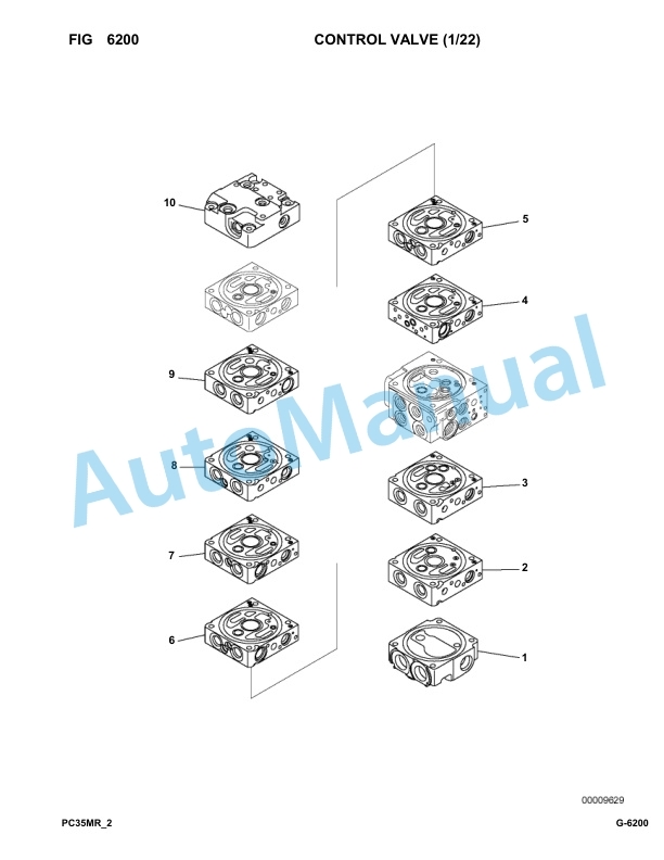 Komatsu PC35MR-2 Hydraulic Excavator Parts Manual F00103-UP-4