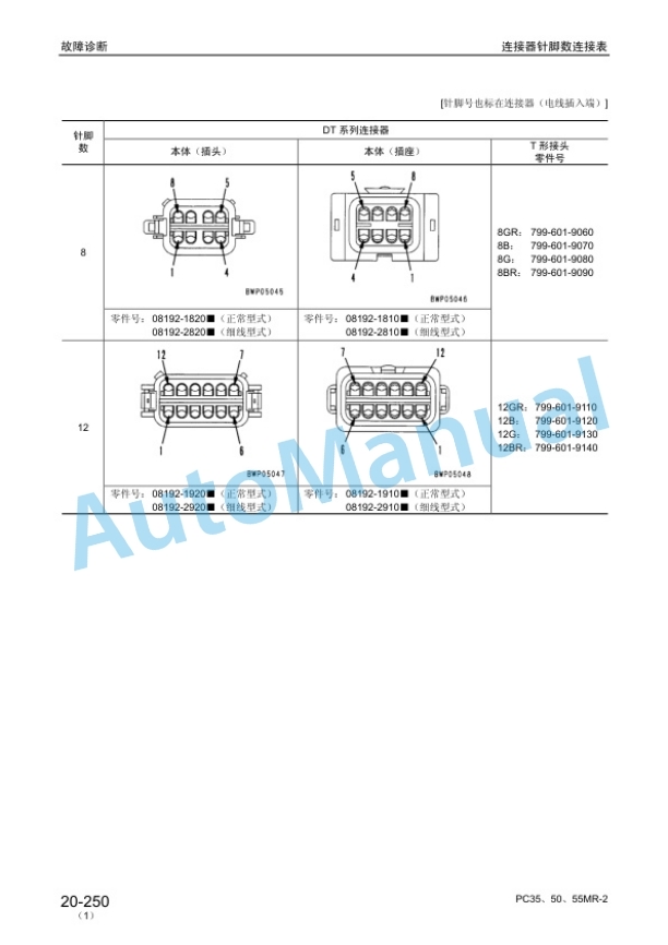 Komatsu PC35MR-2, PC50MR-2, PC55MR-2 Galeo Hydraulic Excavator Parts Manual YCBM300401-4