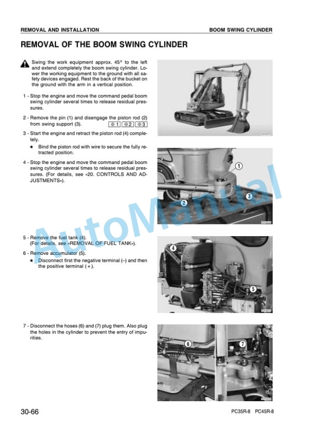 Komatsu PC35MR-8, PC45MR-8 Hydraulic Excavator Shop Manual WEBM000300-5