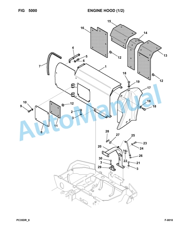 Komatsu PC35R-8 DELUXE Hydraulic Excavator Parts Manual F20518-Up-3