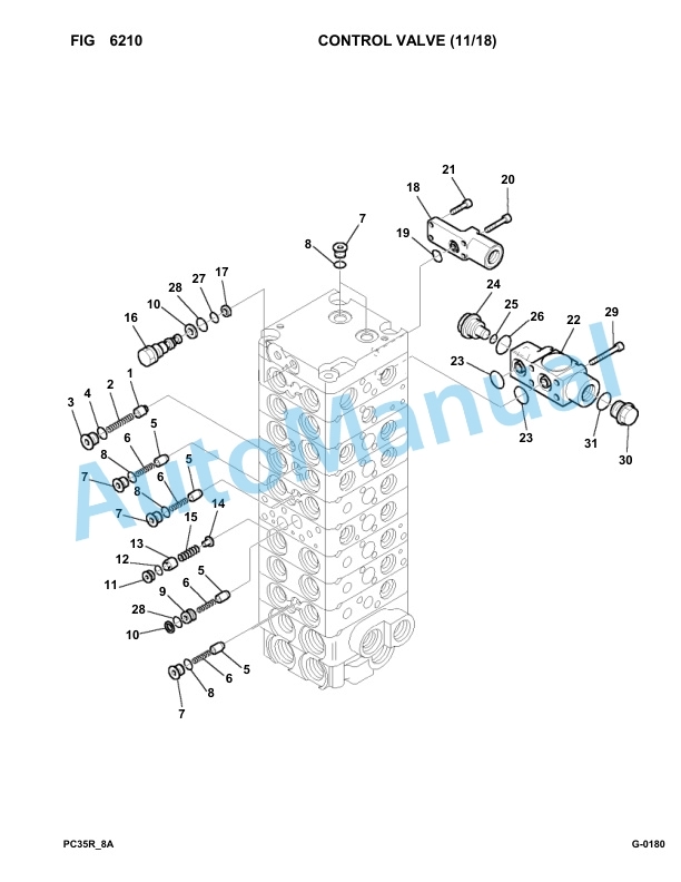 Komatsu PC35R-8 Hydraulic Excavator Parts Manual F20932-Up-4