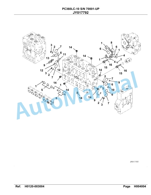 Komatsu PC360LC-10 Hydraulic Excavator Parts Manual 70001-UP-2