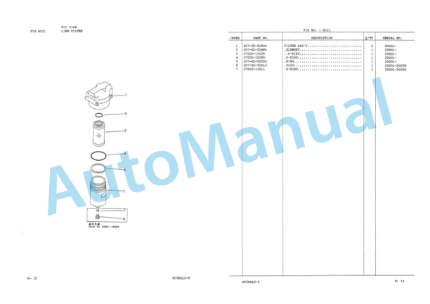 Komatsu PC360LC-5 Hydraulic Excavator Parts Manual PEPBU2080503-4