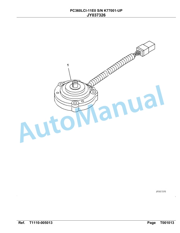 Komatsu PC360LCI-11E0 Hydraulic Excavator Parts Manual PC00095U-5
