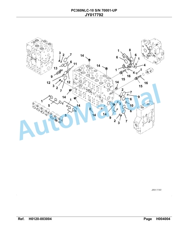 Komatsu PC360NLC-10 Hydraulic Excavator Parts Manual 70001-UP-2