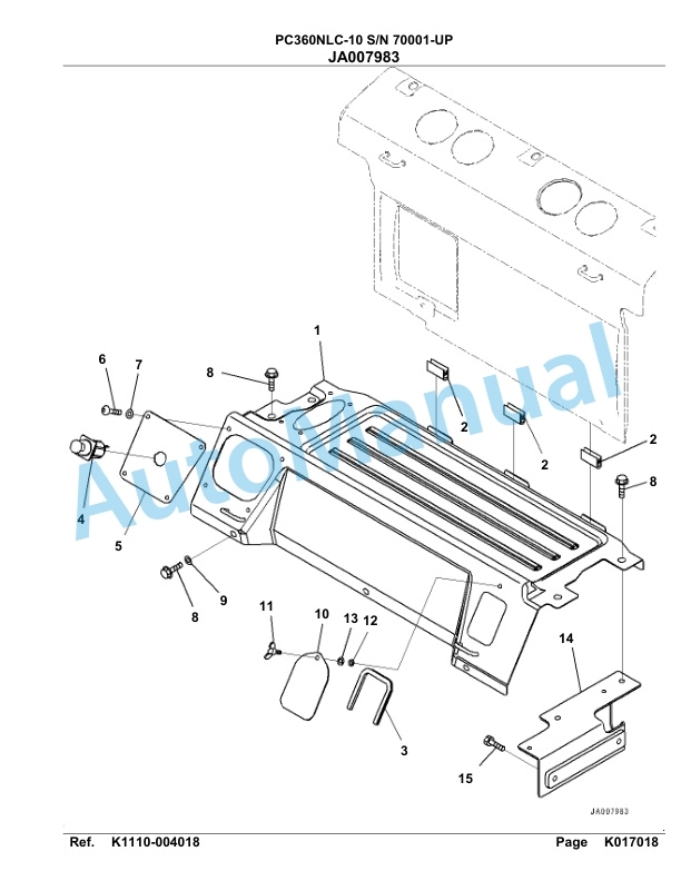 Komatsu PC360NLC-10 Hydraulic Excavator Parts Manual 70001-UP-4