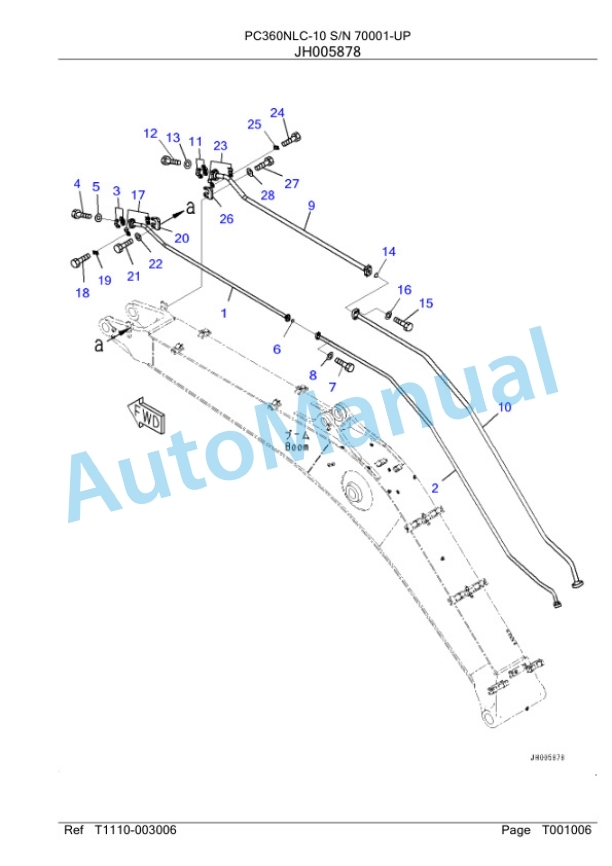 Komatsu PC360NLC-10 Hydraulic Excavator Parts Manual PC0000609U-5