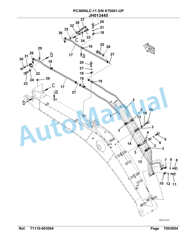 Komatsu PC360NLC-11 Hydraulic Excavator Parts Manual PC00020U-5