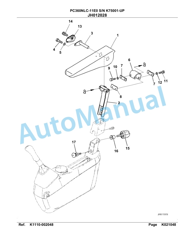 Komatsu PC360NLC-11E0 Hydraulic Excavator Parts Manual PC00065U-4