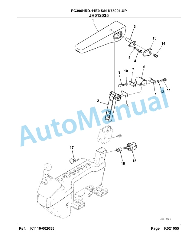Komatsu PC390HRD-11E0 Hydraulic Excavator Parts Manual PC00065U-4