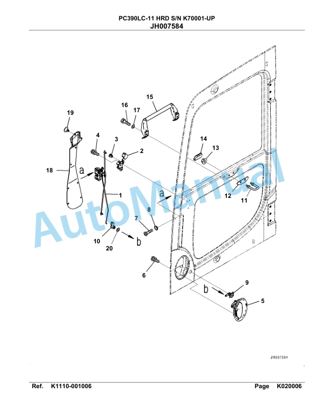 Komatsu PC390LC-11 HRD Hydraulic Excavator Parts Manual PC00020U-3