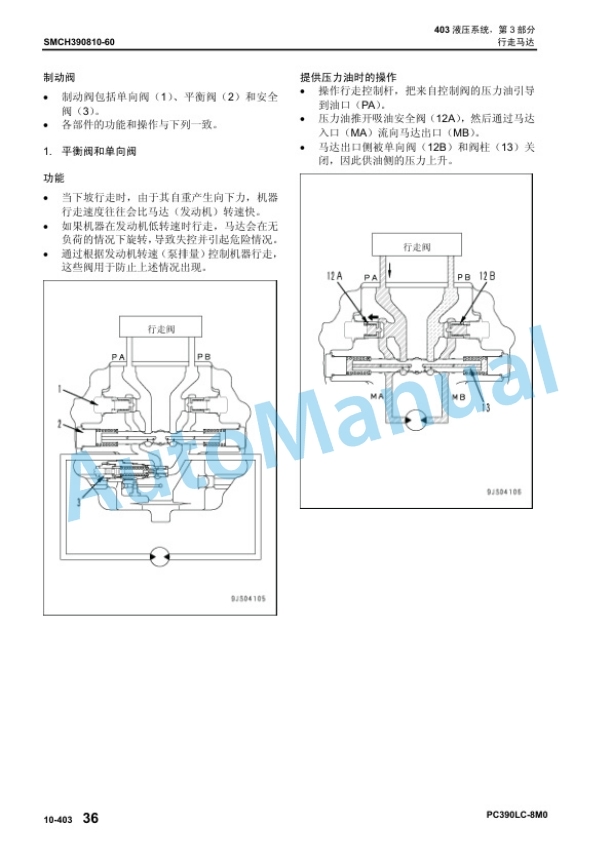 Komatsu PC390LC-8M0 Hydraulic Excavator Parts Manual SMCH390800-2
