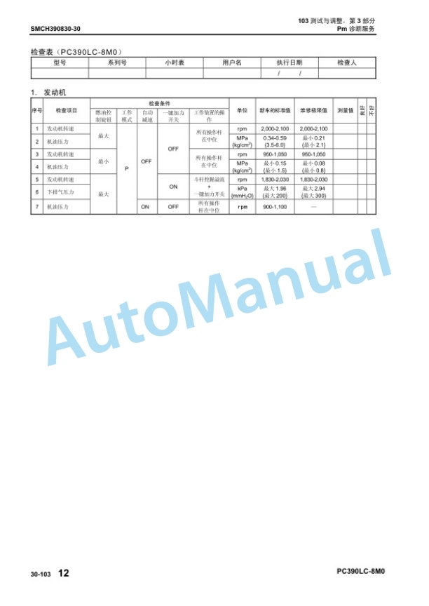 Komatsu PC390LC-8M0 Hydraulic Excavator Parts Manual SMCH390800-3